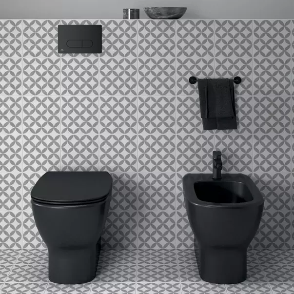 Set rezervor WC cu cadru Ideal Standard ProSys si clapeta Oleas M3 negru mat picture - 2