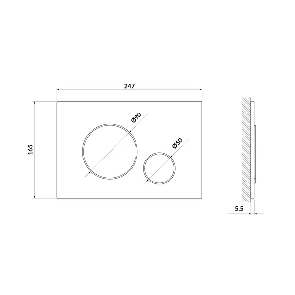 Set rezervor WC cu cadru incastrat Cersanit Tech Line Opti B651 si clapeta de actionare B2 negru mat picture - 4