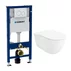 Set rezervor WC cu cadru incastrat Geberit Duofix cu set fixare si clapeta alba Delta20 plus vas WC Rune Ivaldi Grande alb cu capac slim softclose picture - 1