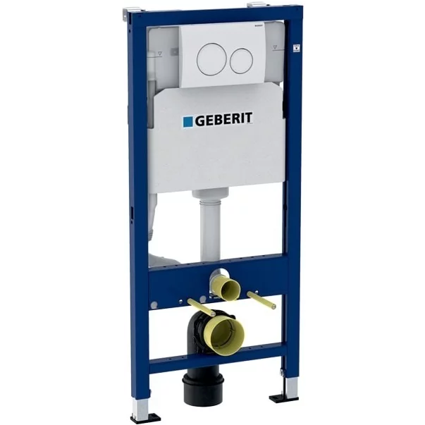 Set rezervor WC cu cadru incastrat Geberit Duofix cu set fixare si clapeta alba Delta20 plus vas WC Rune Ivaldi Grande alb cu capac slim softclose picture - 3