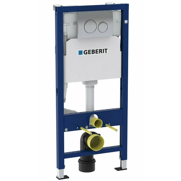 Set rezervor WC cu cadru incastrat Geberit Duofix cu set fixare si clapeta crom Delta20 plus vas WC Rune Ivaldi Grande alb cu capac slim softclose picture - 3