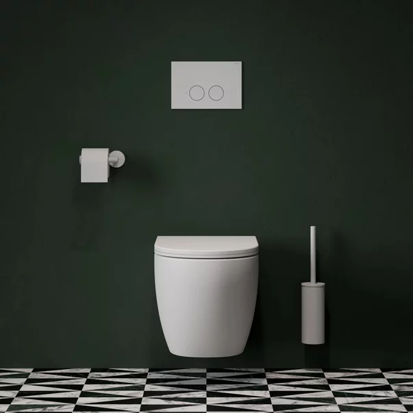 Set rezervor WC cu cadru Omnires StrongFrame si clapeta Minimal alb mat picture - 2