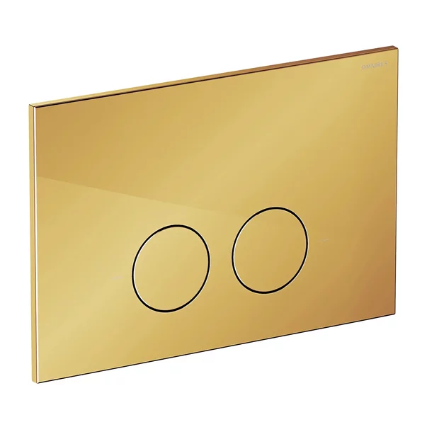 Set rezervor WC cu cadru Omnires StrongFrame si clapeta Minimal auriu lucios picture - 3
