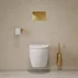 Set rezervor WC cu cadru Omnires StrongFrame si clapeta Minimal auriu lucios picture - 2