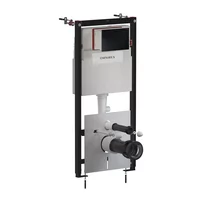 Set rezervor WC cu cadru Omnires StrongFrame si clapeta Minimal negru mat