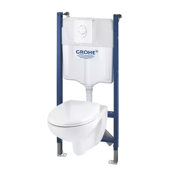 Set rezervor WC Grohe Solido 2 in 1 si clapeta alba Skate Air plus vas WC cu capac softclose picture - 2