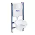 Set rezervor WC Grohe Solido 2 in 1 si clapeta alba Skate Air plus vas WC cu capac softclose picture - 1