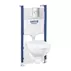 Set rezervor WC Grohe Solido 6 in 1 si clapeta crom Sail plus vas WC Bau Ceramic cu capac slim softclose picture - 1