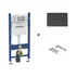 Set rezervor wc incastrat cu set fixare si clapeta negru mat Geberit Duofix Delta picture - 1
