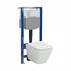 Set rezervor wc incastrat, vas wc suspendat si capac wc slim Cersanit City C16 Aqua 50 picture - 1
