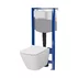 Set rezervor wc incastrat, vas wc suspendat si capac wc slim Cersanit City C16 Aqua 50 picture - 3