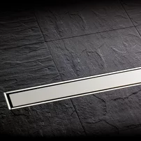 Set rigola pentru dus plus capac Kessel Linearis Compact 85 cm inox cu sita de par si clapeta multistop