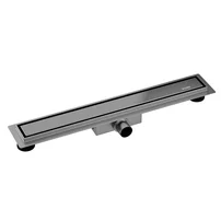 Set rigola dus plus capac Balneo Duplex Next finisaj Gun Metal 80 cm