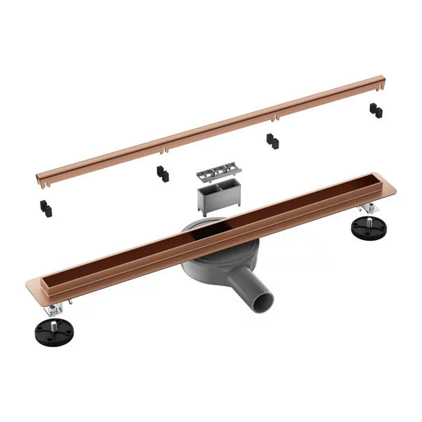 Set rigola dus plus capac Balneo Slim & Low ProLine finisaj cupru lucios 70 cm picture - 4