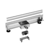 Set rigola dus plus capac Balneo W-Drain Next finisaj inox 100 cm scurgere la perete