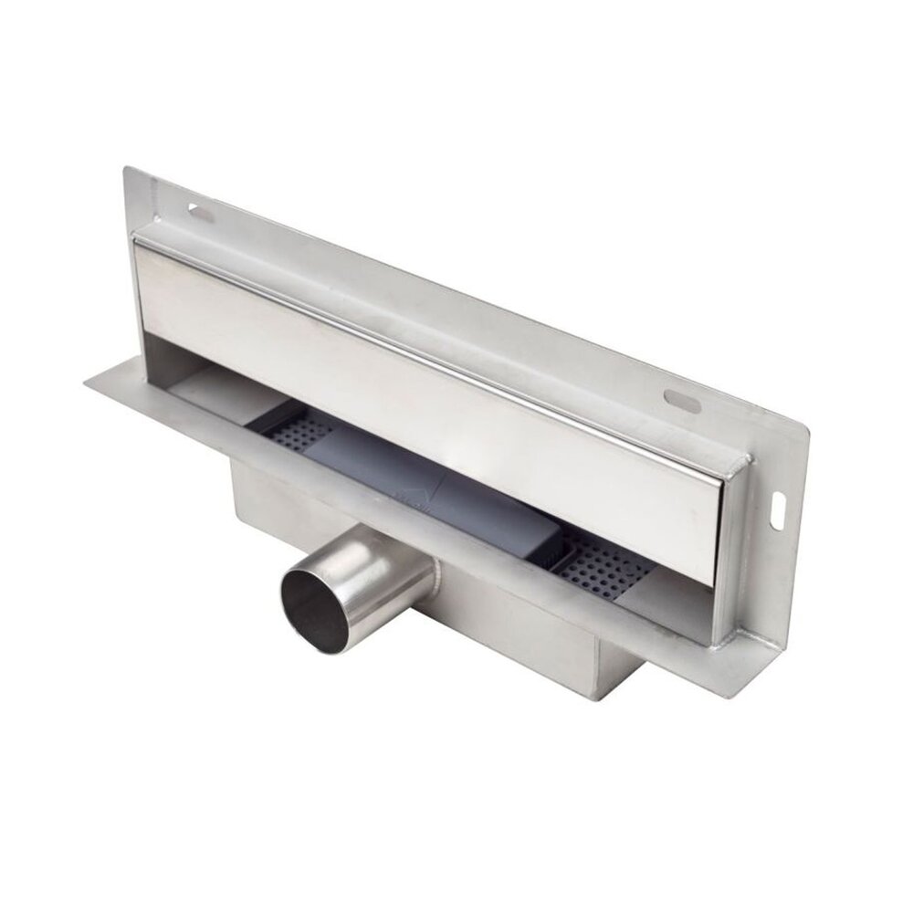 Set rigola dus plus capac Balneo W-Drain Next finisaj inox 90 cm scurgere la perete