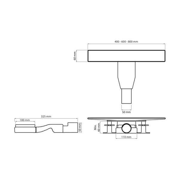 Set rigola dus plus capac Wirquin Aqua finisaj inox 60 cm picture - 4