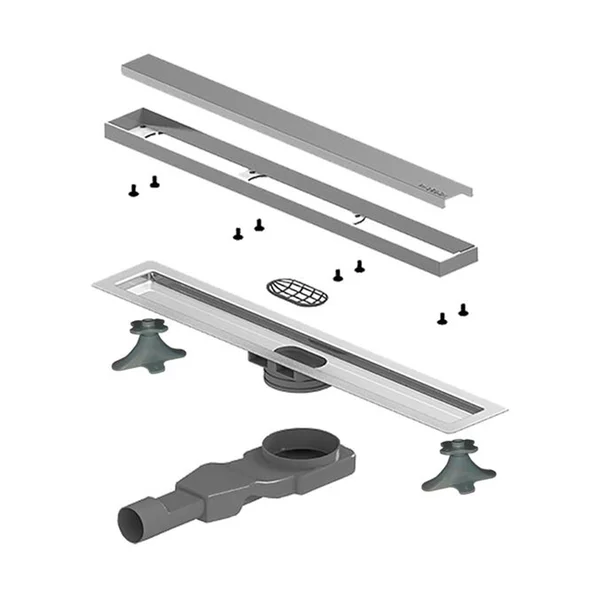 Set rigola dus plus capac Wirquin Flat Linear finisaj inox 40 cm picture - 2