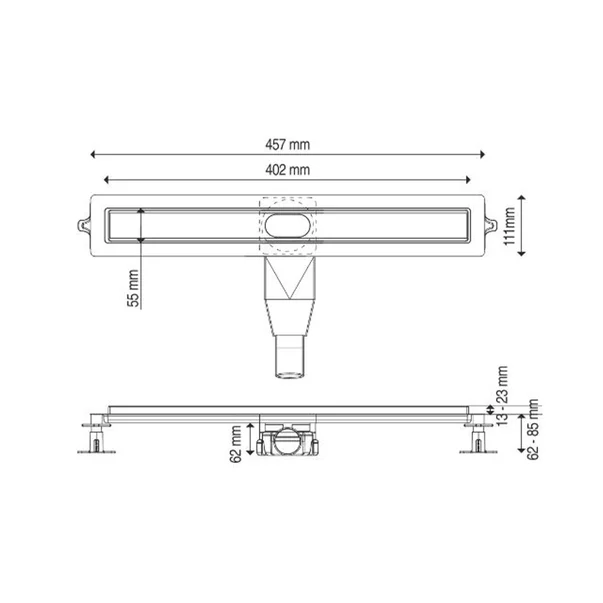 Set rigola dus plus capac Wirquin Flat Linear finisaj inox 40 cm picture - 3