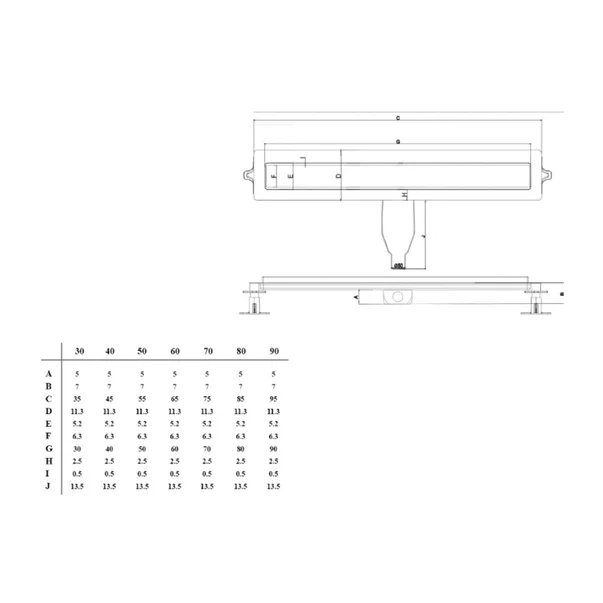 Set rigola dus plus capac Wirquin Flat Linear finisaj inox 40 cm picture - 4