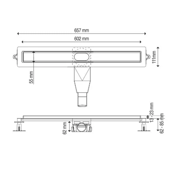 Set rigola dus plus capac Wirquin Flat Linear finisaj inox 60 cm picture - 3