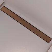 Set rigola dus plus capac Wirquin Linear finisaj bronz periat 60 cm