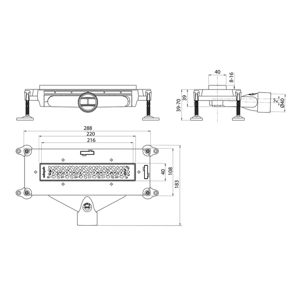 Set rigola dus plus capac Wirquin So Line finisaj inox 50 cm picture - 9