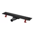 Set rigola dus plus capac Wirquin Venisio Slim Plus Black Touch finisaj negru 50 cm picture - 2
