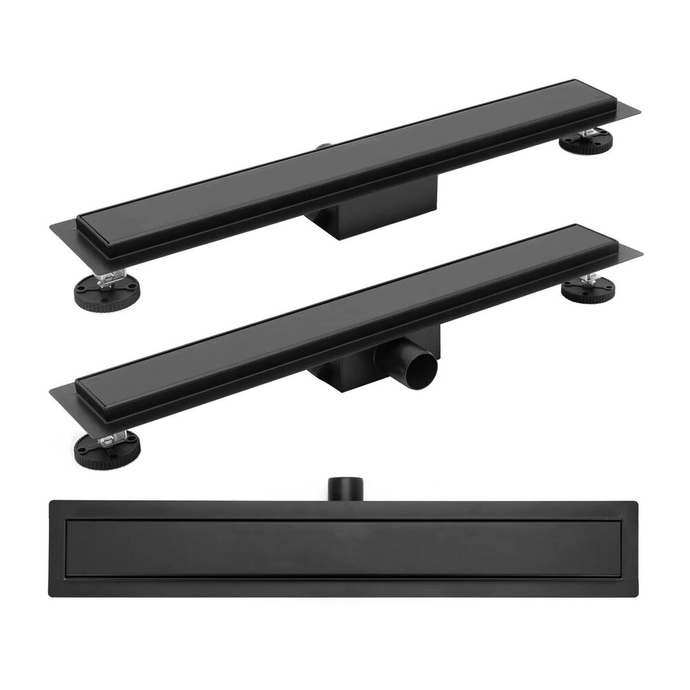 Set Rigola Pentru Dus Plus Capac 70 Cm Rea Neo Pure Negru Mat Adritec