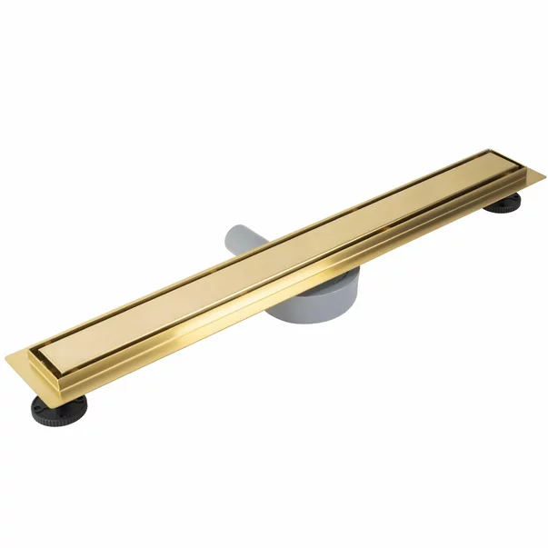 Set rigola pentru dus plus capac auriu periat Rea Neox Pro 60 cm