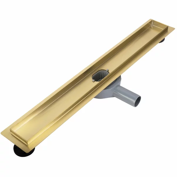 Set rigola pentru dus plus capac auriu periat Rea Neox Pro 60 cm