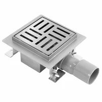 Set rigola pentru dus plus capac inox periat Rea Cross 12 cm