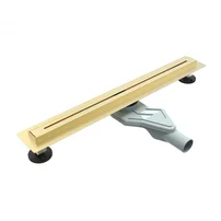 Set rigola pentru dus plus capac Inter Ceramic New Generation Slim 60 cm finisaj auriu periat