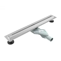 Set rigola pentru dus plus capac Inter Ceramic New Generation Slim 60 cm finisaj metal periat