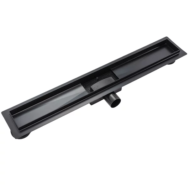 Set rigola pentru dus plus capac negru mat Rea Neo Pure 50 cm