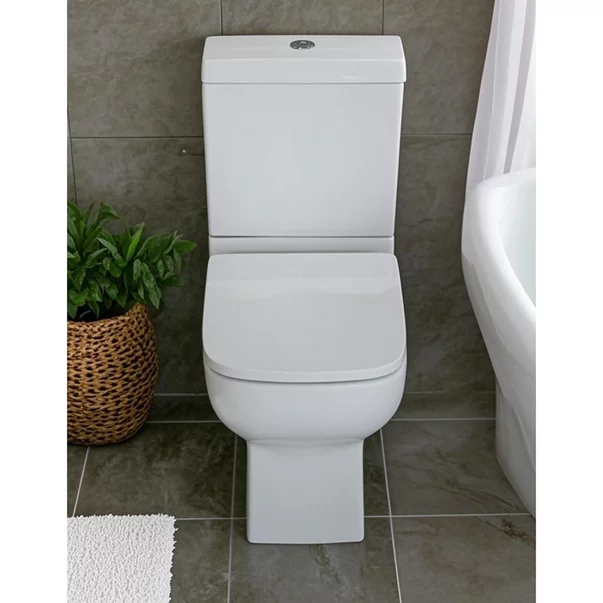 Set vas WC compact pe pardoseala Inter Ceramic Dante Rimless alb cu rezervor si capac softclose picture - 3