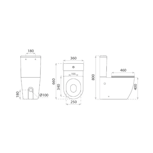 Set vas WC compact pe pardoseala Rune Freydis 2.0 Rimless alb cu rezervor si capac softclose picture - 2