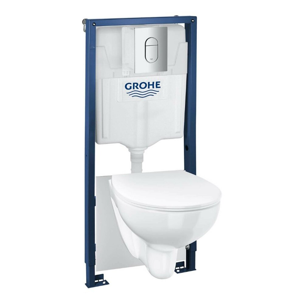 Set vas wc cu capac, clapeta si rezervor incastrat Grohe Bau Ceramic Rapid SL