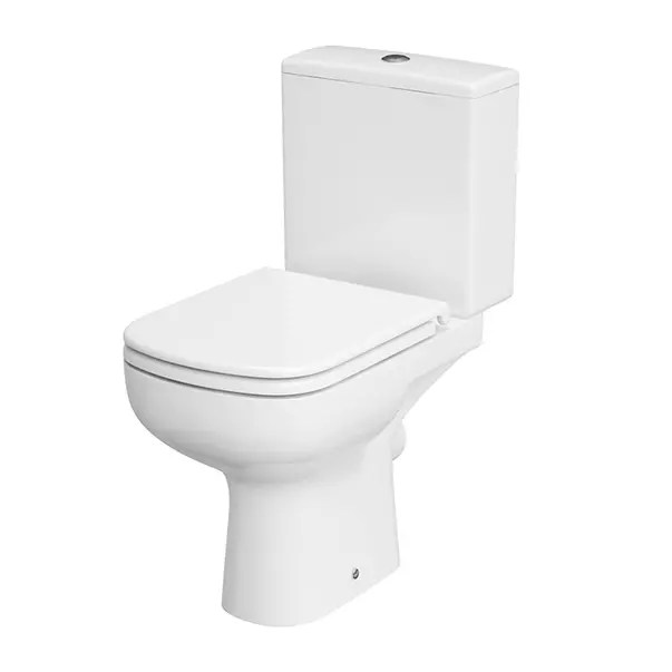 Set vas WC pe pardoseala 574 Cersanit Colour rezervor 010 si capac softclose alb picture - 2