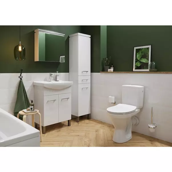 Set vas WC pe pardoseala 698 Cersanit Cersania II rezervor 010 si capac softclose alb picture - 4