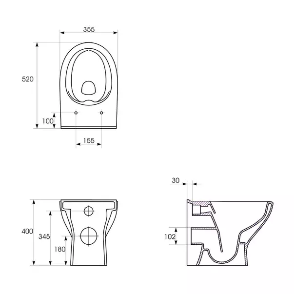 Set vas WC pe pardoseala A37 Cersanit Moduo si capac slim softclose alb picture - 2