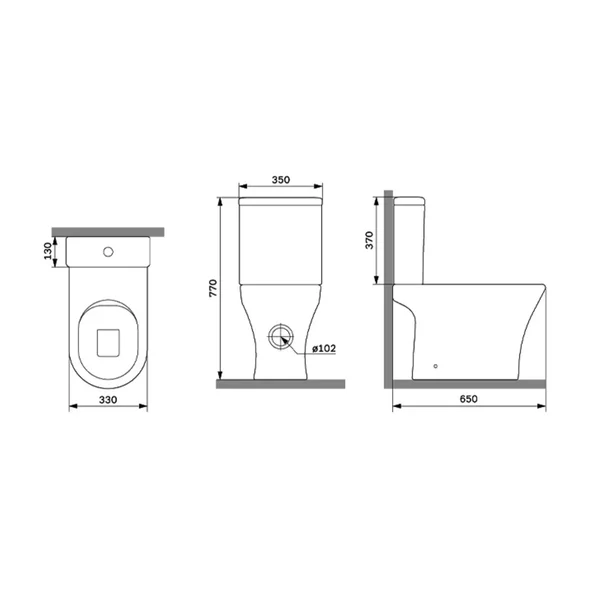 Flashgaps Wc Set vas WC pe pardoseala AM.PM Flash FlashClean cu capac softclose alb ...