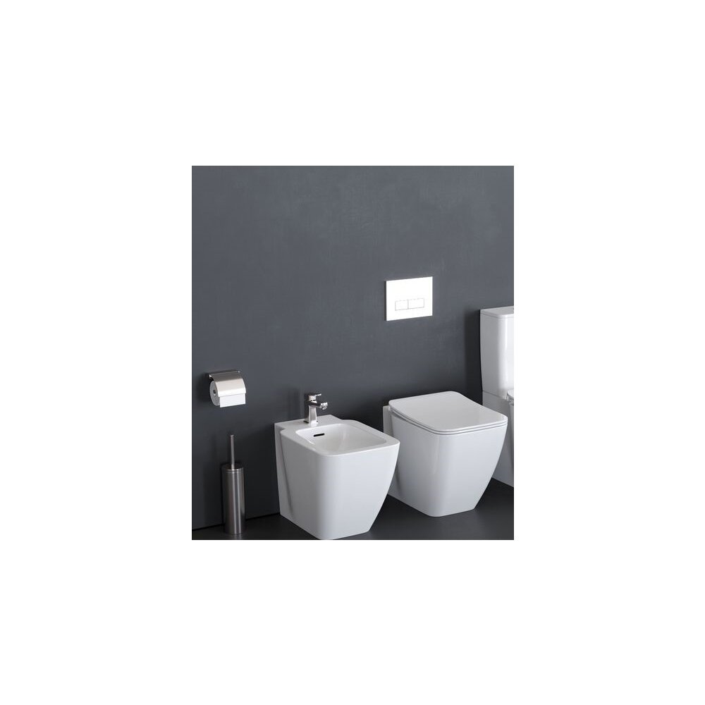 Set vas wc pe pardoseala bideu pe pardoseala si capac slim soft close Ideal Standard Strada II AquaBlade BackToWall Ideal Standard