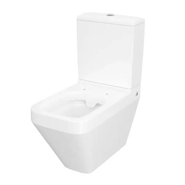 Set vas WC pe pardoseala Cersanit Crea back-to-wall cu capac slim softclose alb fara rezervor picture - 2
