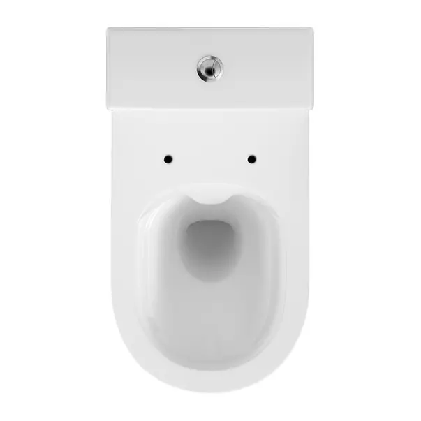 Set vas WC pe pardoseala Cersanit Crea back-to-wall cu capac softclose slim alb fara rezervor picture - 6