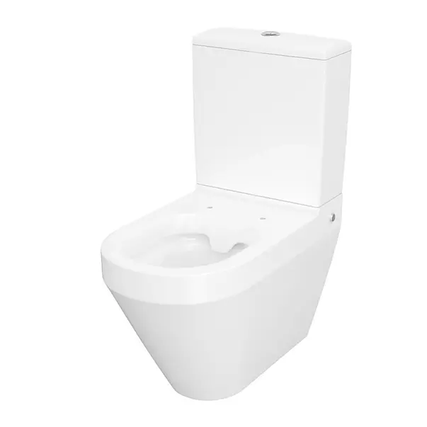 Set vas WC pe pardoseala Cersanit Crea back-to-wall cu capac softclose slim alb fara rezervor picture - 5
