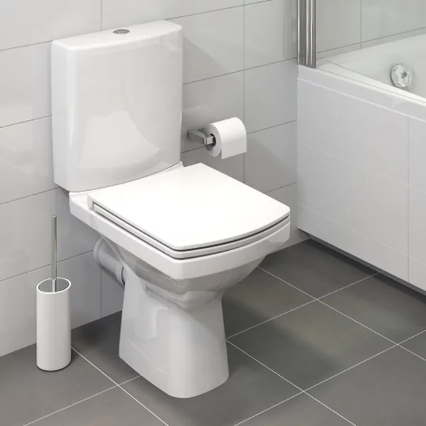 Set vas WC pe pardoseala Cersanit Easy New Clean On cu rezervor si capac inchidere lenta picture - 1