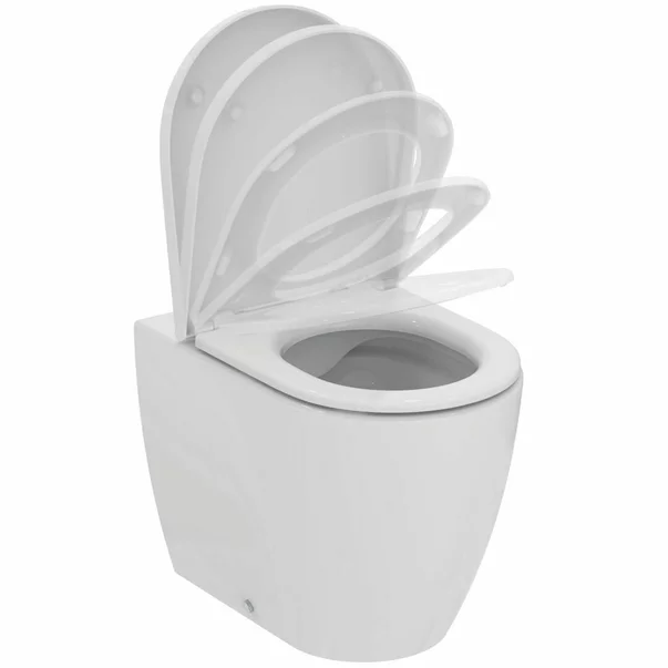 Set vas WC pe pardoseala Ideal Standard Ellisse BTW cu capac softclose alb si bideu picture - 5