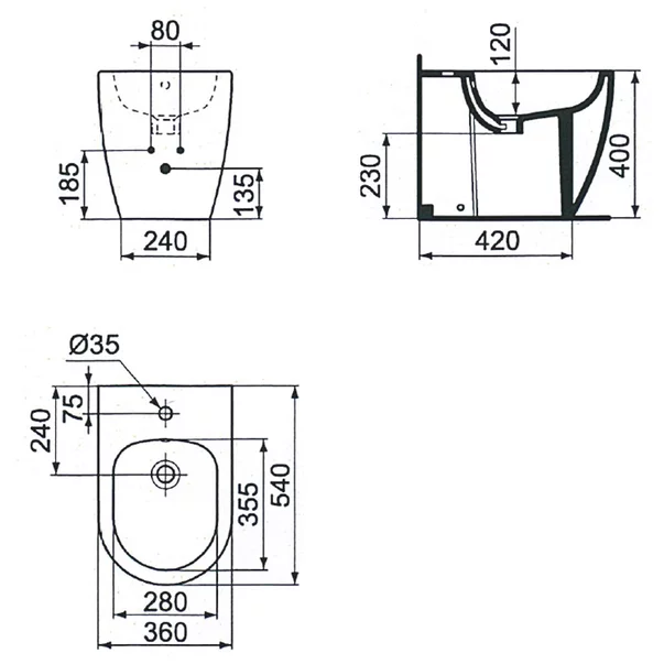 Set vas WC pe pardoseala Ideal Standard Ellisse BTW cu capac softclose alb si bideu picture - 16