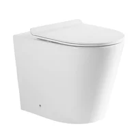 Set vas WC pe pardoseala Inter Ceramic Zero Tornado Rimless alb lucios cu capac softclose BTW